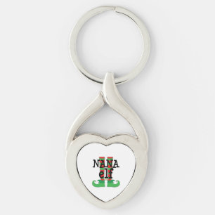 Christmas Nana Elf Sleutelhanger
