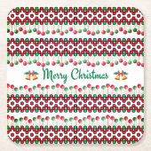 Christmas Napkins Kartonnen Onderzetters (Voorkant)