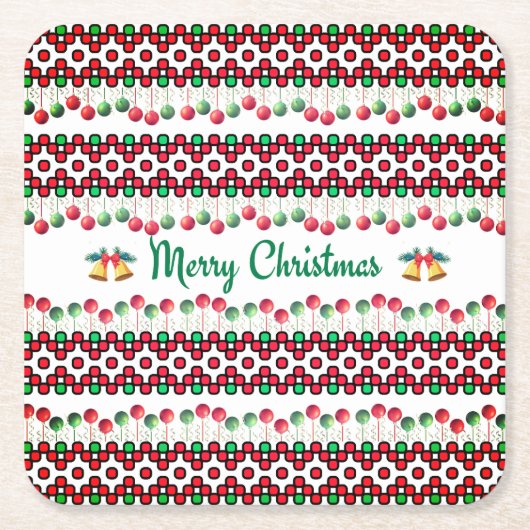 Christmas Napkins Kartonnen Onderzetters (Voorkant)