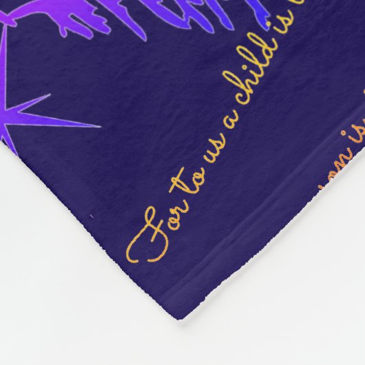 Christmas Nativity Blanket Throw Fleece Deken (Hoek)