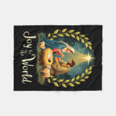 Christmas Nativity Christian Birth Of Jesus Joy To Fleece Deken (Voorkant (Horizontaal))