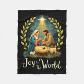 Christmas Nativity Christian Birth Of Jesus Joy To Fleece Deken (Voorkant)