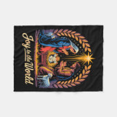 Christmas Nativity Christian Birth Of Jesus Joy To Fleece Deken (Voorkant (Horizontaal))