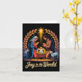 Christmas Nativity Christian Birth Of Jesus Joy To Kaart (Gele Bloem)