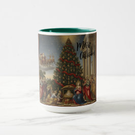 Christmas Nativity Combo Mug Santa Claus Mok