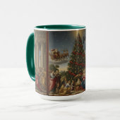 Christmas Nativity Combo Mug Santa Claus Mok (Voorkant links)