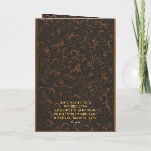 Christmas Nativity Folded Greeting Card Kaart (Achterkant)