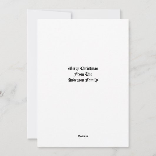 Christmas Nativity in Retro Art Nouveau Woodcut Feestdagenkaart (Achterkant)