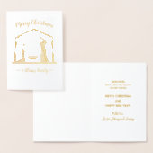 Christmas Nativity Manger familienaam Folie Kaarten (Display)