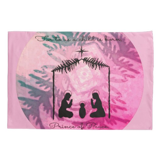 Christmas Nativity Pillowcase  Kussensloop (Achterkant)