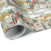 Christmas Nativity Plus Wise Men Cadeaupapier (Rol Hoek)