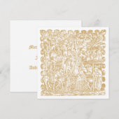 Christmas Nativity Renaissance Era Woodcut Feestdagenkaart (Voorkant / Achterkant)