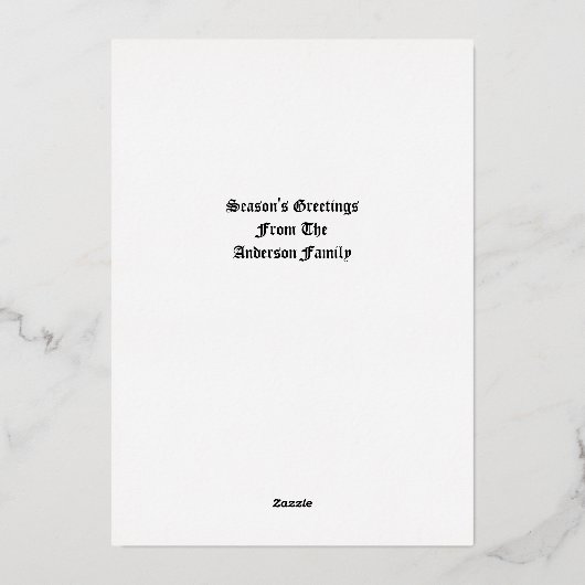 Christmas Nativity Retro Medieval Woodcut Folie Feestdagenkaart (Achterkant)