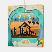 Christmas Nativity Scene 3D | Religious Holiday  Keramisch Ornament (Links)