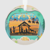 Christmas Nativity Scene 3D | Religious Holiday  Ornament (achterkant)