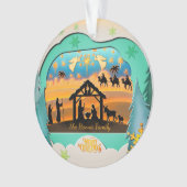 Christmas Nativity Scene 3D | Religious Holiday  Ornament (voorkant)