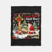 Christmas Nativity Scene Every Knee Shall Bow Sant Fleece Deken (Voorkant)