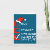 Christmas Naughty Or Nice Checklist - Nevermind I' Kaart (Voorkant)
