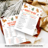 Christmas Naughty or Nice Game Feestdagenkaart