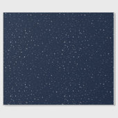 Christmas Navy Bow Velvet Pattern Cadeaupapier (Vlak)