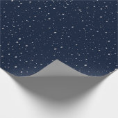 Christmas Navy Bow Velvet Pattern Cadeaupapier (Hoek)