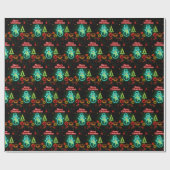 Christmas Neon Populaire Vakantie Collectie Cadeaupapier (Vlak)