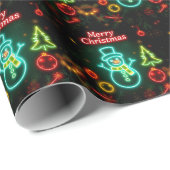 Christmas Neon Populaire Vakantie Collectie Cadeaupapier (Rol Hoek)