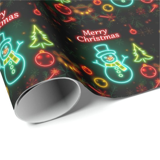 Christmas Neon Populaire Vakantie Collectie Cadeaupapier (Rol Hoek)