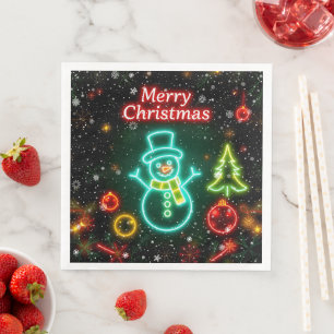 Christmas Neon Populaire Vakantie Collectie Servet