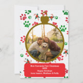 Christmas New Dog Parents Customize Photo Feestdagenkaart (Voorkant)
