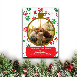 Christmas New Dog Parents Customize Photo Feestdagenkaart