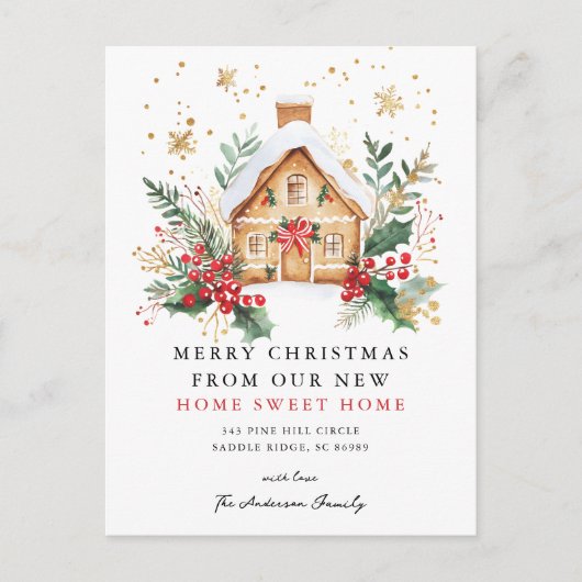 Christmas New Home Card Aankondigingskaart (Voorkant)
