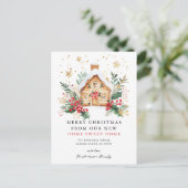 Christmas New Home Card Aankondigingskaart (Staand voorkant)