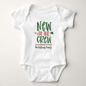 Christmas New To The Crew Custom First Christmas Romper (Voorkant)