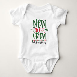 Christmas New To The Crew Custom First Christmas Romper