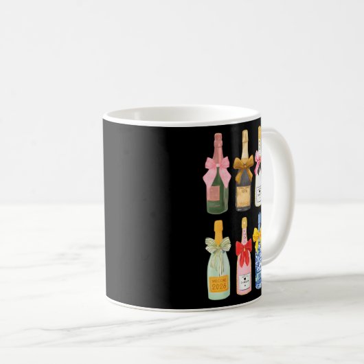 Christmas New Year Champagne Gl Coquette Bottle  Koffiemok (Voorkant rechts)