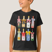 Christmas New Year Champagne Gl Coquette Bottle T-shirt (Voorkant)