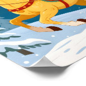 Christmas, New Year, Red Horse, Santa & White Cat Poster (Hoek)