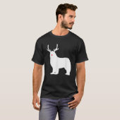 Christmas Newfoundland Reindeer Newfie Dog Gift  T-shirt (Voorkant volledig)