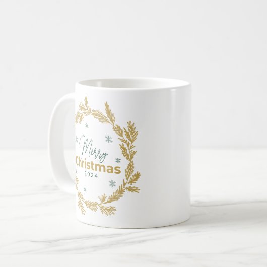 Christmas nice botanical mug koffiemok (Voorkant links)