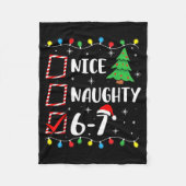 Christmas Nice Naughty 67 Brainrot Funny 6-7 Meme Fleece Deken (Voorkant)