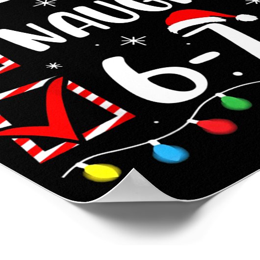 Christmas Nice Naughty 67 Brainrot Funny 6-7 Meme  Poster (Hoek)