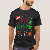 Christmas Nice Naughty 67 Brainrot Funny 6-7 Meme  T-shirt (Voorkant)