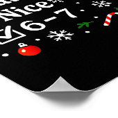 Christmas Nice Naughty 67 Funny 6-7 Meme Slang  Poster (Hoek)
