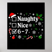 Christmas Nice Naughty 67 Funny 6-7 Meme Slang  Poster (Voorkant)