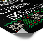 Christmas Nice Naughty 6-7 Six Seven Ugly Christma Poster (Hoek)