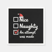 Christmas Nice Naughty Attempt Was Made Xmas Servet (Voorkant)