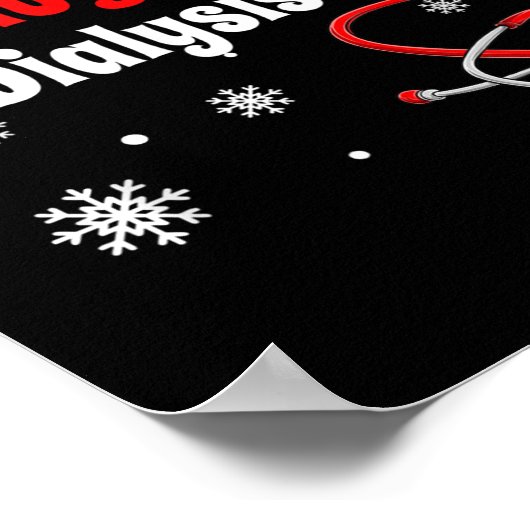 Christmas Nice Naughty Dialysis Tech Scrub Top Men Poster (Hoek)