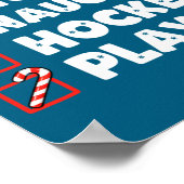 Christmas Nice Naughty Hockey Player List Santa Ch Poster (Hoek)
