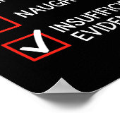 Christmas Nice Naughty Insufficient Evidence Santa Poster (Hoek)